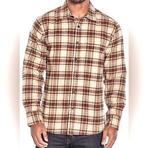 Eddie Bauer Bristol Flannel Shirt, Khaki Plaid